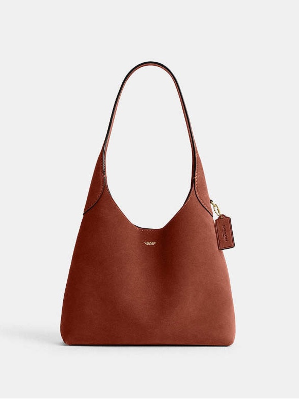 NWT Coach Brooklyn 28 Suede Shoulder Hobo in Clay Suede